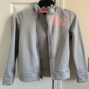 Girls grey under armpit zip up